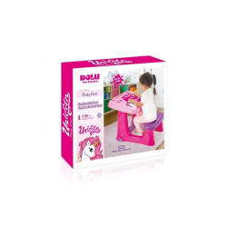 Birou pentru copii, Study desk, imprimeu cifre, unicorn roz, 49x70x54 cm