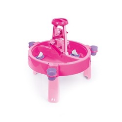 Masuta multifunctionala 3 in 1, jucarie pentru apa, nisip, roz, 77x98x98 cm