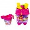 Set galetusa nisip si accesorii, constructie castel, print Paw Patrol, 20 cm