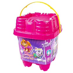 Set galetusa nisip si accesorii, constructie castel, print Paw Patrol, 20 cm