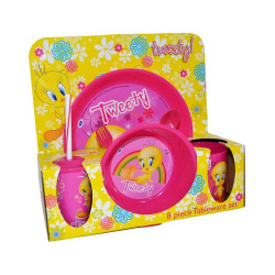 Set servit masa, vesela si tacamuri, copii, ilustratii Tweety