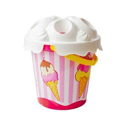 Jucarie pentru nisip, diverse accesorii inghetata, 17 cm, plastic