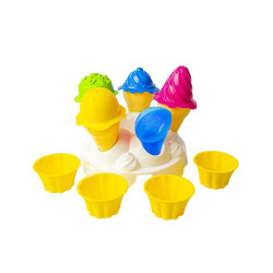 Set pentru nisip, galetusa cu inghetata, multicolor