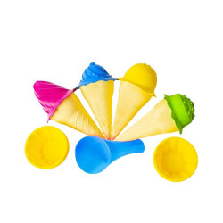 Set pentru nisip, galetusa cu inghetata, multicolor