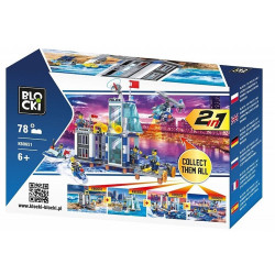 Set joc interactiv inchisoare, 78 blocuri de constructii, 2 figurine, My Police