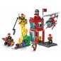 Joc constructii, 87 piese pompieri, masina, elicopter, platforma pompieri Joc constructii, 87 piese pompieri, masina, elicopter, platforma pompieri