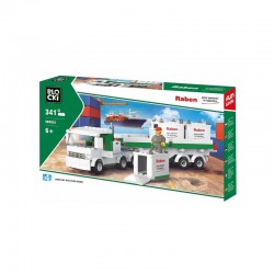 Tir si containere, 343 piese de construit, joc interactiv copii 6 ani+