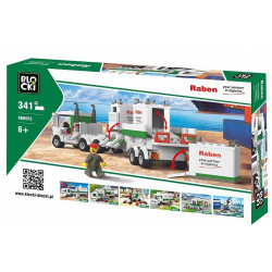Tir si containere, 343 piese de construit, joc interactiv copii 6 ani+