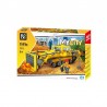 Joc constructie, buldozer, 250 blocuri plastic