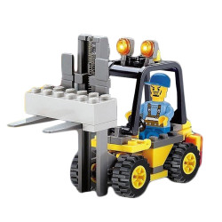 Set construit My City, stivuitor si figurina, 70 piese
