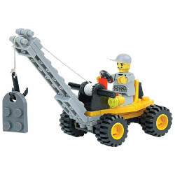 Set de construit 3 in 1, macara cu scripete mobil, 3:1, joc cu 51 piese