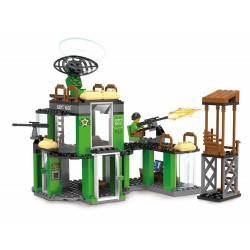 Set 251 piese baza militara completa, soldati, ATV, joc construit