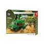 Piese de construit, joc My Army, camion militar in jungla, figurine soldati