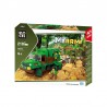 Piese de construit, joc My Army, camion militar in jungla, figurine soldati