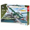 Jucarie de construit cu 402 piese, avion militar biplan, 6+