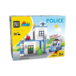 Sectie de politie, efecte luminoase si sonore, 38 piese constructii
