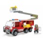 Blocuri de constructie, camion pompieri cu lift, 1 figurina pompier inclusa, 158 piese Blocuri de constructie, camion pompieri cu lift, 1 figurina pompier inclusa, 158 piese