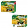 Blocuri de constructie, tractor cu incarcator, 1 figurina fermier, 136 piese