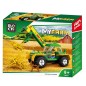 Blocuri de constructie, tractor cu incarcator, 1 figurina fermier, 136 piese Blocuri de constructie, tractor cu incarcator, 1 figurina fermier, 136 piese