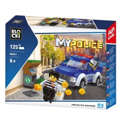 Set joc constructii, masina de politie, 125 piese