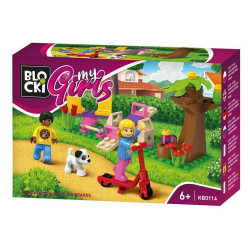 Set constructie, plimbare prin parc, 62 piese, Blocki