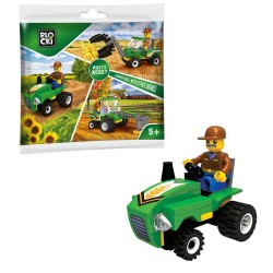 Set constructie Ferma, tractor cu figurina, Blocki My Farm, Plic colectie