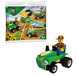 Set constructie Ferma, tractor cu figurina, Blocki My Farm, Plic colectie