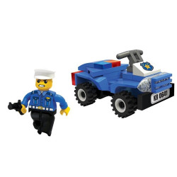 Set constructie ATV politie, politist inclus, Blocki My Police, varsta 5 ani
