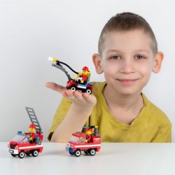 Set constructie Tun pompieri cu figurina, Blocki My Fire Brigade, varsta 5 ani