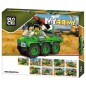 Set constructie, masina de armata, 104 piese