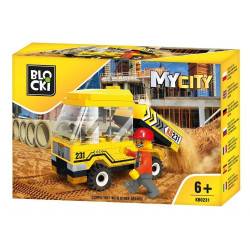 Set 66 piese de construit, mini basculanta, 14,5x9,5x4,5 cm