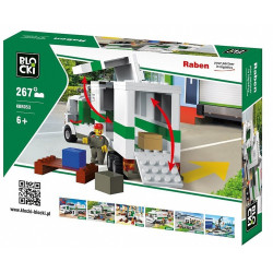 Set constructie, 267 piese, model camion, 6 ani+