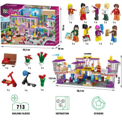 Blocuri de construit My Girls, centrul comercial, 713 piese