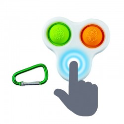 Breloc POP IT, 3 bule din silicon, jucarie antistres, multicolor
