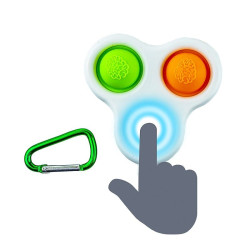 Breloc POP IT, 3 bule din silicon, jucarie antistres, multicolor