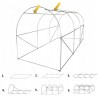 Sera pentru gradina 6x3x2, folie alba cu insertie PP, 18 mp