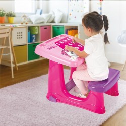 Birou pentru copii, Study desk, imprimeu cifre, unicorn roz, 49x70x54 cm