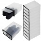 Set 10 cutii depozitare incaltaminte, 30,5x21,5x12,5cm, clapeta inchidere, transparent, resigilat Set 10 cutii depozitare incaltaminte, 30,5x21,5x12,5cm, clapeta inchidere, transparent, resigilat