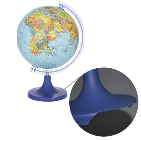 Glob geografic, cartografie harta politica, diametru 25 cm, rotativ, meridian, RESIGILAT