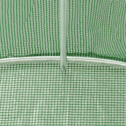 Sera gradina, 12x3x2 m, solar 16 ferestre, folie polietilena 140 g/m, plasa anti insecte