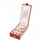Caseta pentru ceasuri si bijuterii, compartimente pe 2 nivele, inchidere cheie, design elegant, 25x30 cm, RESIGILAT Caseta pentru ceasuri si bijuterii, compartimente pe 2 nivele, inchidere cheie, design elegant, 25x30 cm, RESIGILAT