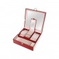 Caseta pentru ceasuri si bijuterii, compartimente pe 2 nivele, inchidere cheie, design elegant, 25x30 cm, RESIGILAT Caseta pentru ceasuri si bijuterii, compartimente pe 2 nivele, inchidere cheie, design elegant, 25x30 cm, RESIGILAT