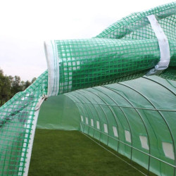 Sera gradina, 12x3x2 m, solar 16 ferestre, folie polietilena 140 g/m, plasa anti insecte