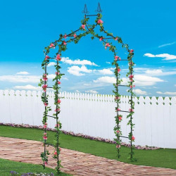 Pergola gradina, arcada metalica decorativa stil gothic, 150x37x240 cm