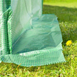 Sera solar pentru gradina 10x3x2 m, tip tunel, 14 ferestre cu plasa anti-insecte, 1 usa rulanta