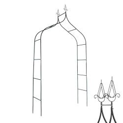Pergola gradina, arcada metalica decorativa stil gothic, 150x37x240 cm