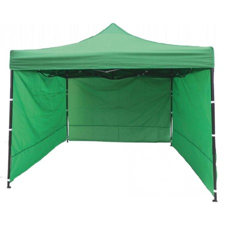 Cort de gradina 3x3 m, 3 pereti, pavilion inaltime reglabila, verde