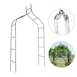 Pergola gradina, arcada metalica decorativa stil gothic, 150x37x240 cm