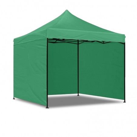 Cort de gradina 3x3 m, 3 pereti, pavilion inaltime reglabila, verde