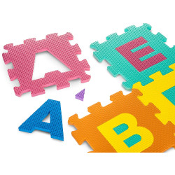 Puzzle tip covoras, 36 piese, suprafata 3.2mp, litere, cifre, interactiv